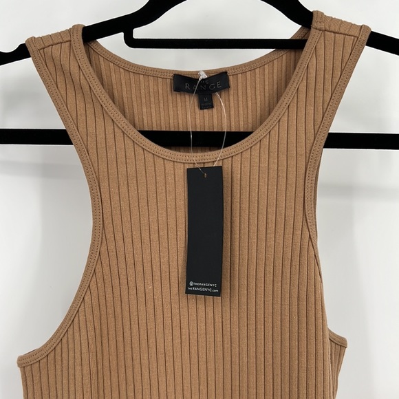 The Range Primary Rib Carved Mini Dress in Tanlines - Picture 5 of 7